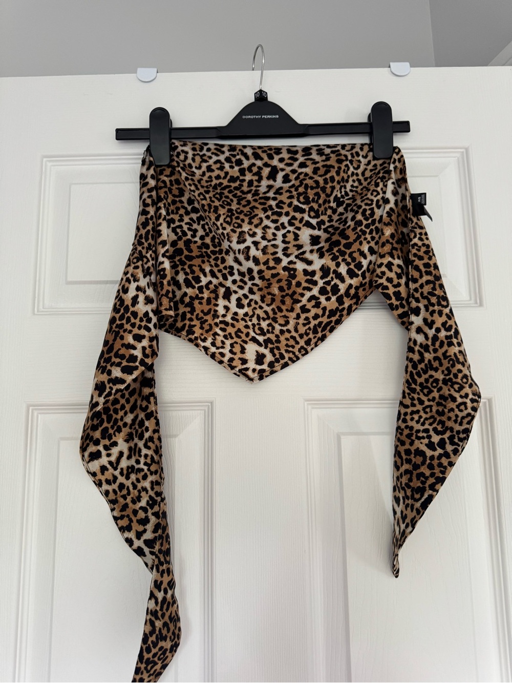 Simons Leopard Print Bandeau Top - Brown Animal Print